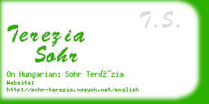 terezia sohr business card